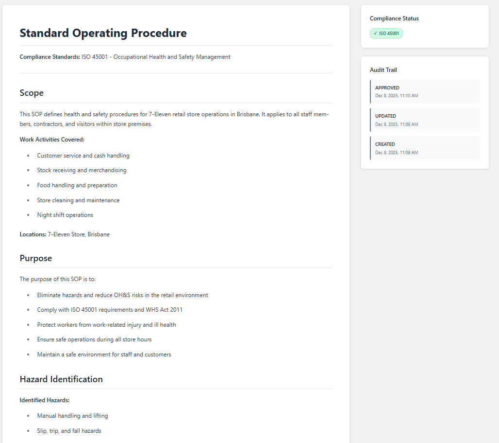 BiziOps SWMS Automation