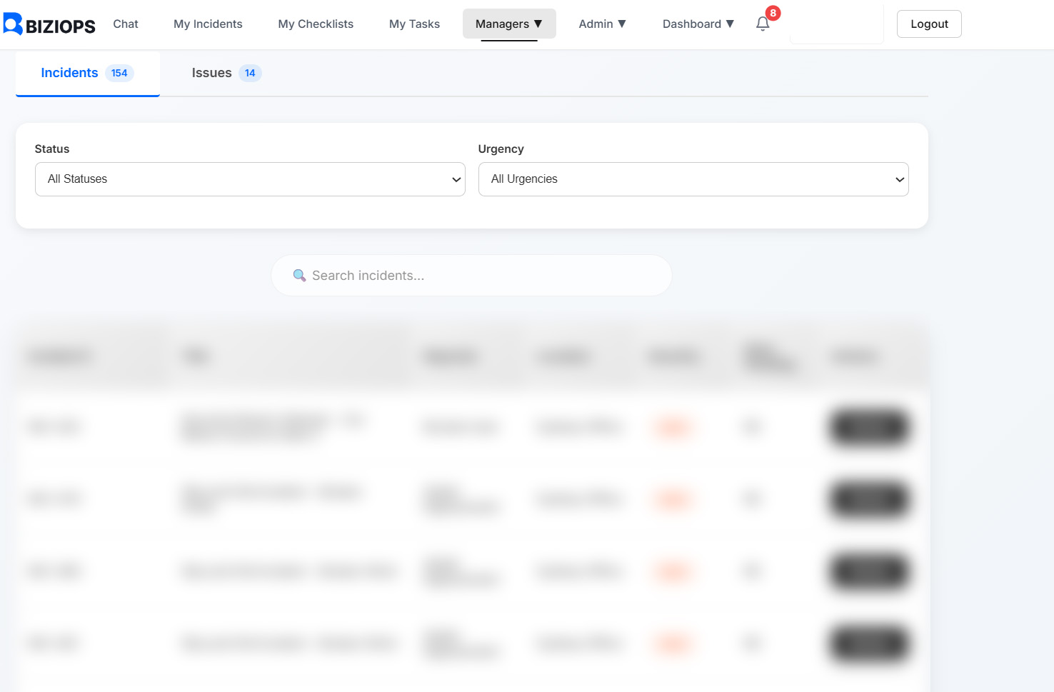 BiziOps Incident Reporting